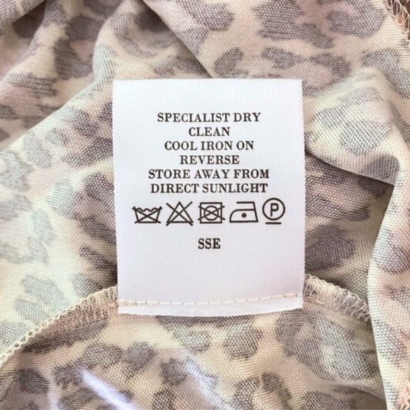 LK Bennett 100% Silk Wilder Animal Print Ruched Dress Rose 12 - Picture 17 of 17